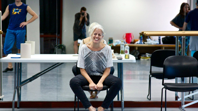 Yanira Castro in rehearsal for <i>Court/Garden</i>