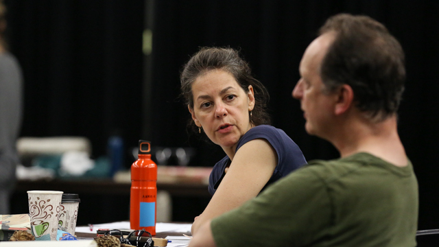 Annie-B Parson and Paul Lazar in rehearsal