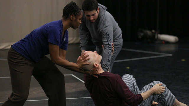 Performers Marjani Forte, Ted Johnson and George Hirsch