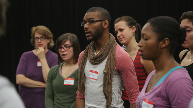 FSU students rehearse <i>SHORE</i>