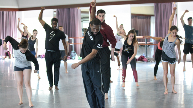 Yeman Brown teaches Fist and Heel material to FSU students