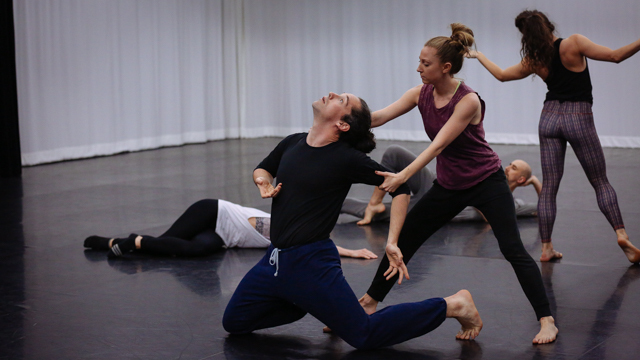 Stuart Singer and Maggie Cloud in rehearsal