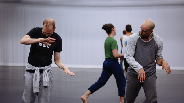 John Jasperse leads Burr Johnson in rehearsal