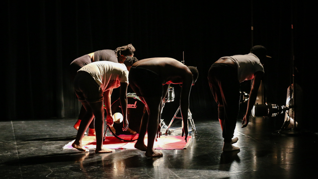 Adee Roberson, Tasha Ceyan, Brontez Purnell and keyon gaskin in work-in-progress showing of <i> Blank Map </i>