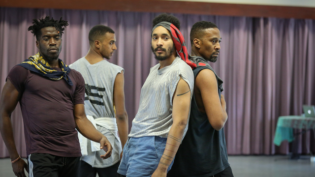 Shamar Watt, Jonathon Gonzalez, Niall Jones and Duane Cyrus rehearse