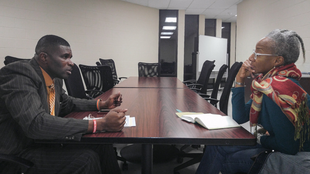 Oliver with Dr. Shelby Chipman, FAMU Associate Director of Bands