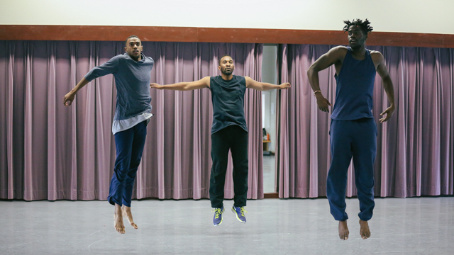 Jonathon Gonzalez, Duane Cyrus and Shamar Watt in rehearsal