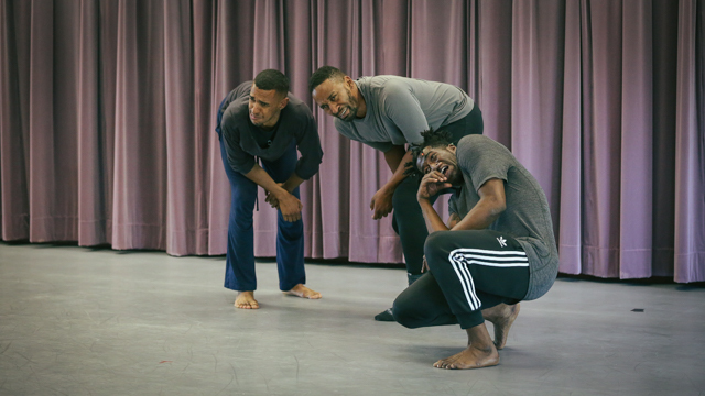 Jonathon Gonzalez, Duane Cyrus and Shamar Watt in rehearsal