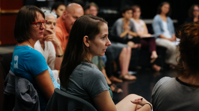 FSU dance student engages O'Connor on his work