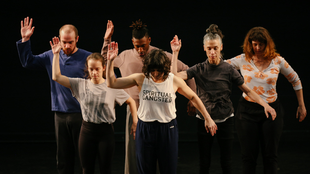 Entire cast rehearsing in Black Box