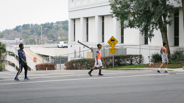 Davis, Beacham and Poe in downtown Tallahassee