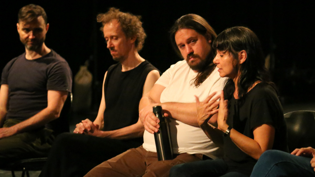 George Stamos, Ahimsa Timoteo Bodhrán, François Richomme, and Rosy Simas