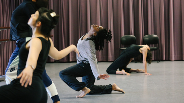 Pareena Lim, Angie Pittman and Molly Lieber rehearsing <i>Iron Jane</i>