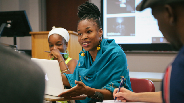 Forté-Saunders talks to FSU students