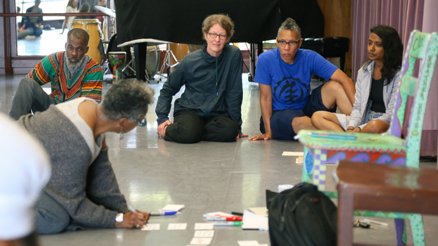 Artists visit Gwen Welliver and Jawole Willa Jo Zollar's Directing class