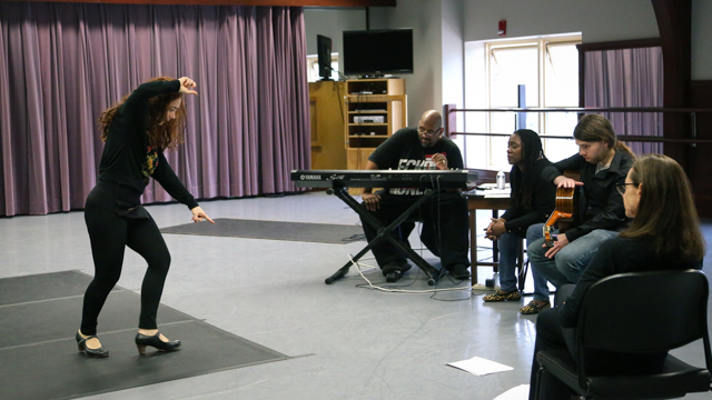 Jeanne D'Arc Casas, dancer, developing work with collaborators