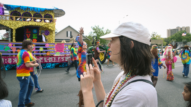 Milka Djordjevich site-visit research at Springtime Tallahassee parade