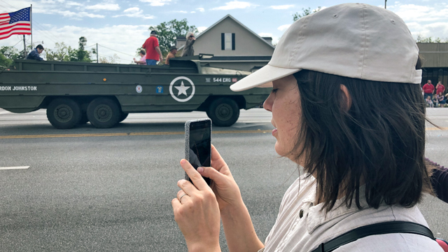 Milka Djordjevich site-visit research at Springtime Tallahassee parade