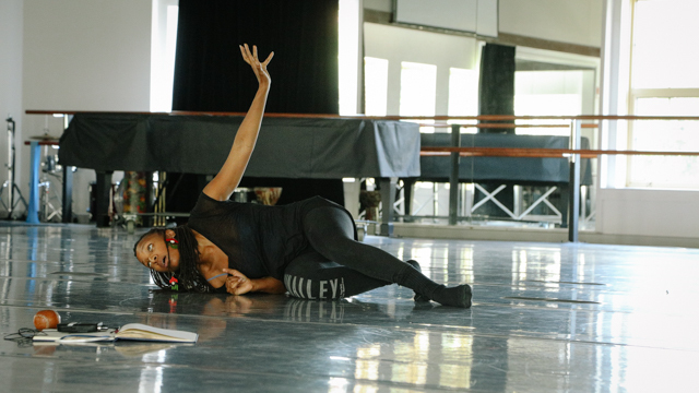 Beatrice Capote working in the studio