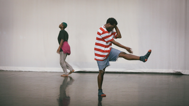 Katrina Reid and keyon gaskin during the rehearsal process