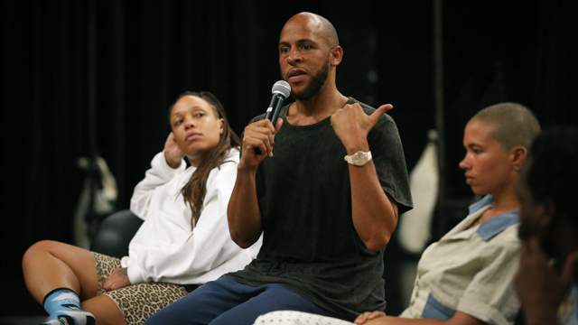 Will Rawls addresses a question after his showing