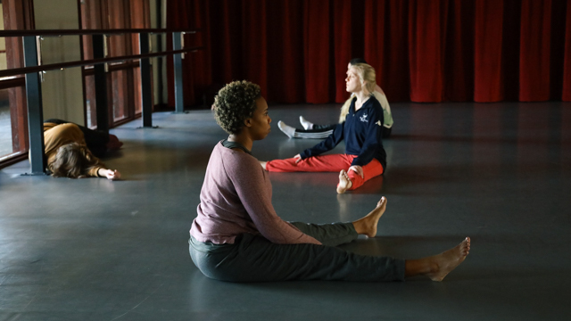 School of Dance students working in the residence for <em>Untitled</em>