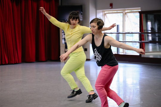 Dominique See and Jennie May Peterson in the studio