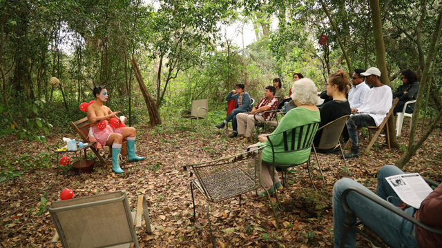 Weeks performs <em>3 RITES: Liberty</em> as a work-in-progress showing outdoors