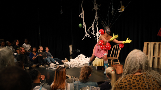 Weeks performs work-in-progress showing of <em>3 RITES: Liberty</em> in the Black Box Theater