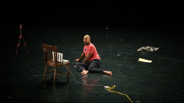 Jones rehearses in the Nancy Smith Fichter Dance Theatre