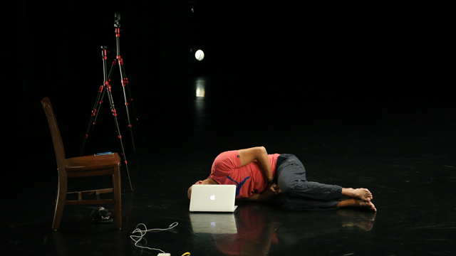 Jones rehearses in the Nancy Smith Fichter Dance Theatre