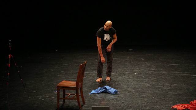 Jones rehearses in the Nancy Smith Fichter Dance Theatre