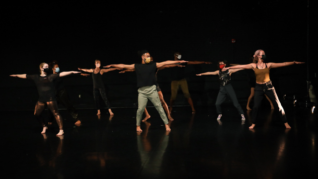 'lectric Eye cast rehearses with FSU School of Dance students