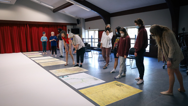 Van Loon, Van Wieren, and Baguss describe their relationship to various maps to attendees of their<br>Work in Process Showing