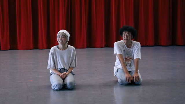 Nishimura and Yamazaki speak with the audience at post-showing Q&A