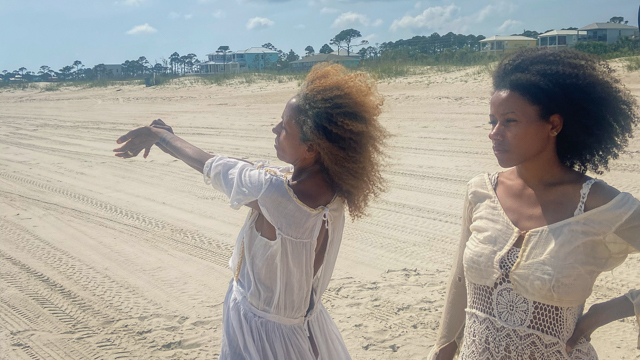 nia love and Makeda Lily Love-Roney at Cape San Blas