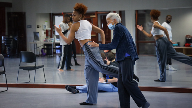 Kamryn Vaulx and Dianne McIntyre in rehearsal