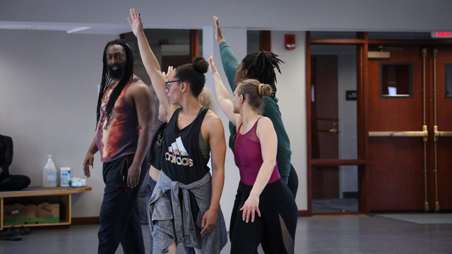 Antoine Hunter directs company dancers