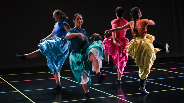 Cherry, Anderson, Ironstone, and Shah in rehearsal