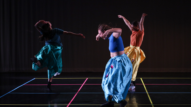 Arletta Anderson, Chantal Cherry, and Tulsi Shah rehearse <em>NORRI</em>