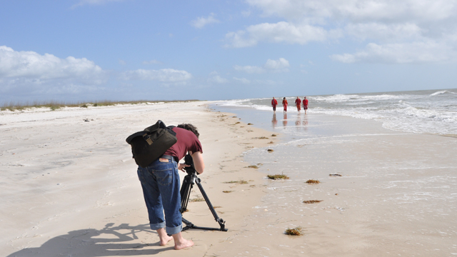 Obsatz captures video footage for use in <i>Soft Fences</i>